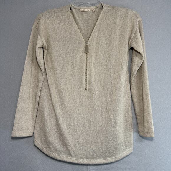 Soft Surroundings Women's Valentina Sweater 1/2 Zip Size S Relaxed Classic Comfy - Picture 1 of 5